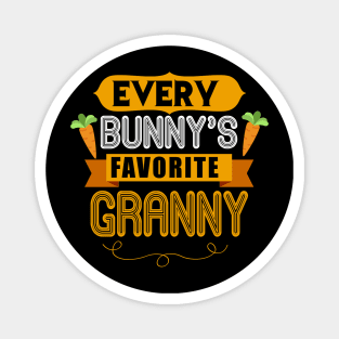 WOMEN'S EVERY BUNNYS FAVORITE GRANNY SHIRT CUTE EASTER GIFT Magnet